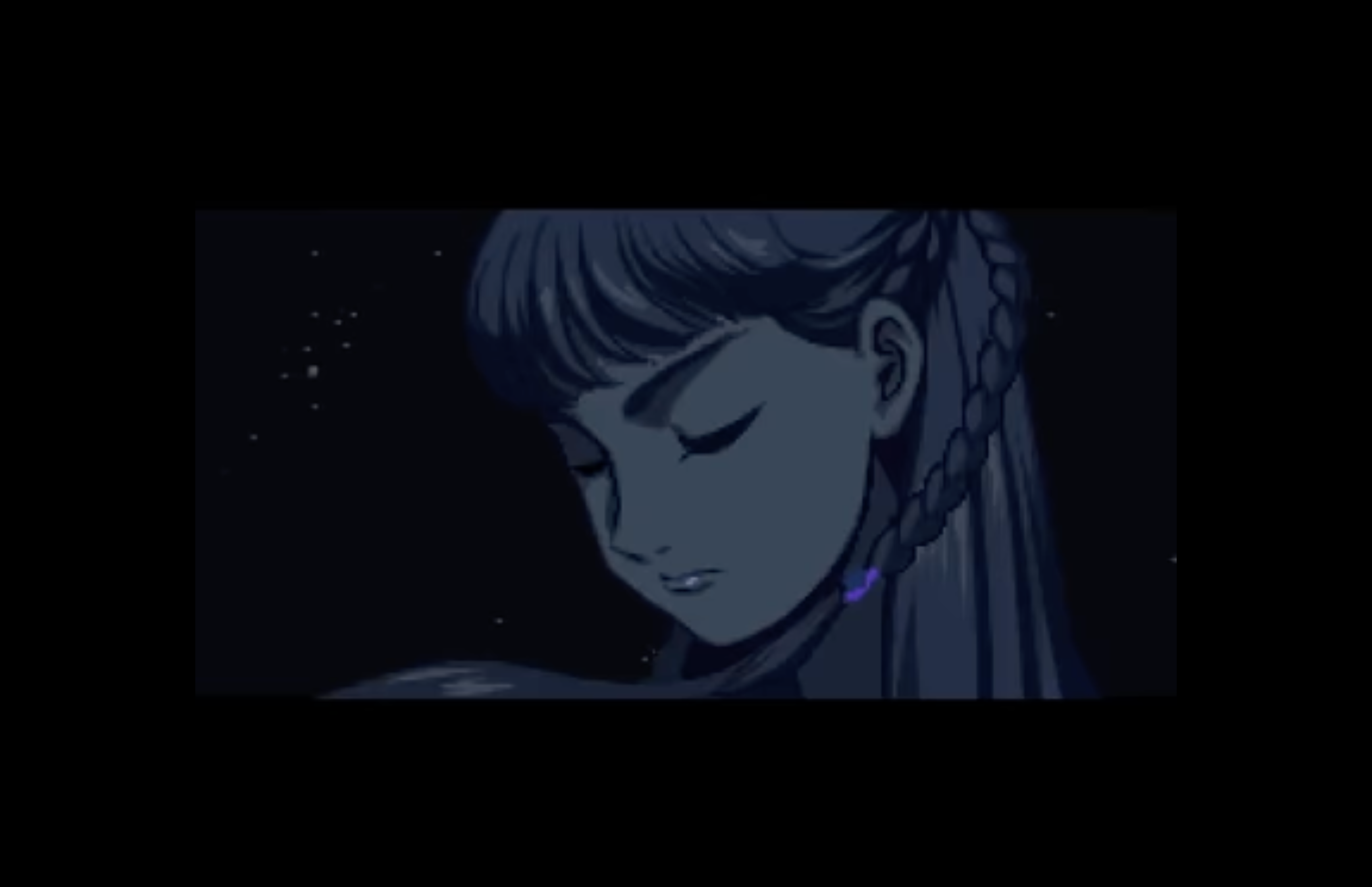 Darkened image of Relena from the Shin Kidō Senki Gundam Wing: Endless Duel SNES game.